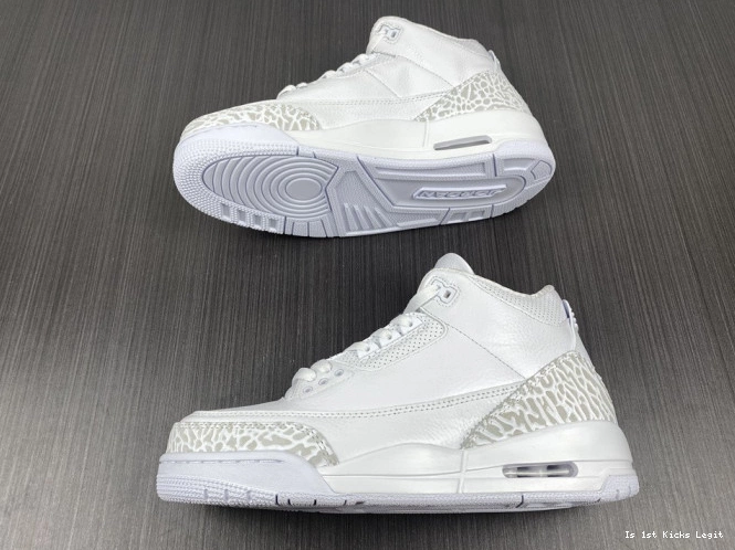 429487-111 'Triple Jordan PS White' Air Retro 3 0808